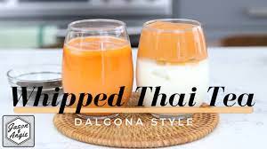Whipped Thai Tea Tiktok Dalgona Coffee Style Thai Tea Youtube