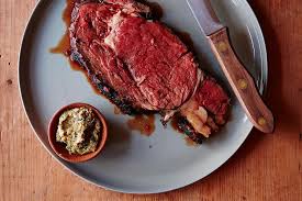 Add in the chopped thyme, chopped rosemary, mustard and olive oil. Prime Rib With Mustard And Herb Butter Genius Holiday Recipes