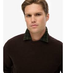 Superdry Jersey Light Texture marrone scuro