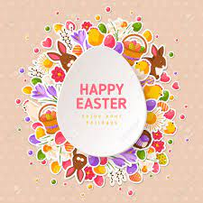 I created these easter greetings with much thoughts because i do not have any easter theme rubber stamps or. Happy Easter Greeting Cards With Paper Cut Easter Egg Vector Royalty Free Cliparts Vectors And Stock Illustration Image 53050607