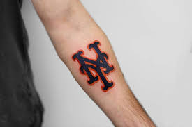 Of the 319 irishmen who enlisted in the navy from new york in july 1863, over 30 of them had tattoos: Little Tattoos New York Mets Logo Tattoo On The Left Inner