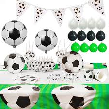 See more ideas about sports themed party, sports birthday, sports theme. Toys Games Soccer Balloons Tablecloth Banner Plates Napkins Cups Popcorn Box Baby Showers Birthday Party Favors Decorations Sport Theme Party Decorations Amycute 146 Pcs Soccer Disposable Tableware Set Party Supplies