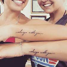 Friendship Forever Familiatattoobali Tattoo Coupletattoo Simplelettering Scripttattoo Girlstattoo Handwrit Tattoos For Daughters Bff Tattoos Mom Tattoos