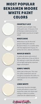Most Popular Benjamin Moore White Paint Colors White Paint Colors Benjamin Moore White White Interior Paint