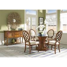 Samana Cove Upholstered Dining Side Chair With Round Bamboo Back Rotmans 20 X D23 X 40 Dining Room Furniture Design Classic Dining Room Round Dining Room