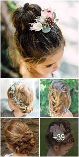 33 Cute Flower Girl Hairstyles 2020 Update Flower Girl Hairstyles Flower Girl Updo Short Hair Styles