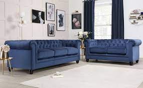 Classic Blue Pantone Colour Of The Year 2020 Chesterfield Sofa Living Room Blue Furniture Living Room Modern Sofa Living Room