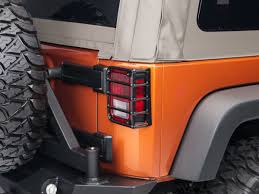 Rugged Ridge Jeep Wrangler Euro Tail Light Guards Black 11226 02 07 18 Jeep Wrangler Jk