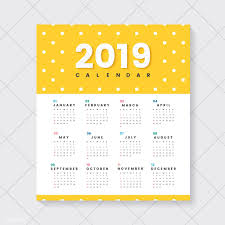 Yellow And White Polka Dots Calendar 2019 Vector Free Image By Rawpixel Com Ningzk V Calendar 2019 Vector Vector Free Coloring Calendar