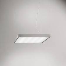 Hanging Light Fixture Cover Quadra Macrolux Srl Fluorescent Square Methacrylate