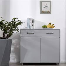 It's multifunctional and provides a great accent to the room. Amazon Com Office Side Cabinet 2 Doors File Cabinet Storage With Round And Smooth Corner 2 Doors Light Gray Home Kitchen