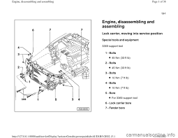 The power steering pump, the power steering fluid reservoir and the the power steering rack and pinion power steering pump pulley 16. Audi A4 2000 B5 1 G Aeb Atw Engines Engine Assembly Workshop Manual 38 Pages