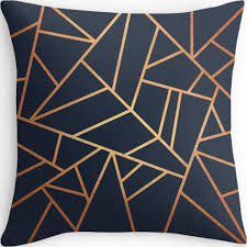 Navy And Grey Cushion Rose Gold Bedroom Blue And Gold Bedroom Navy And Copper