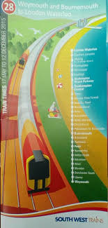 Swt Timetable 28 Weymouth South West Trains Clapham New Forest