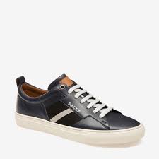 Helvio New Blue Calf Leather Mens Sneakers Bally