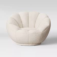 Low Profile Swivel Tulip Chair White Sherpa Room Essentials Tulip Chair White Swivel Chairs Room Essentials