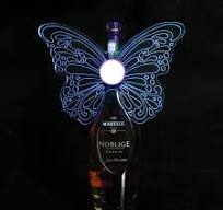 Rechargeable LED Strobe Baton Glowing Butterfly Angel Wings Devil Lamps Champagne Light Flash Stick Wine Service Bottle Sparkler