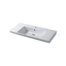 wall insert sink in ceramic