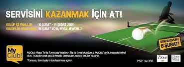 Myclub Masa Tenisi Turnuvasi Basliyor Siz De Uyesi Oldugunuz Myclub Tak Turnuvada Birinci Olun Kulupler Arasi Buyuk F 10 Subat 15 Subat