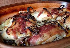 Kaninchen Mit Speck Aus Dem Romertopf Glutenfrei Paleo Kaninchenbraten Rezept Lebensmittel Essen Kaninchenbraten