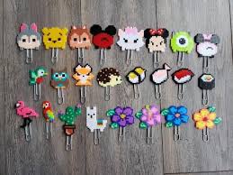 Lots Of 4 Mark Page Planner Pixel Art Cactus Llama Flowers Forest Animals Sushi Tsum Tsum From Disney In 2020 Perler Bead Art Perler Bead Disney Iron Beads