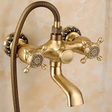 Browse our range of basin sets for your renovation project or your new home build. Luxury Wall Mounted Antique Brushed Brass Bath Faucets Bathroom Basin Mixer Tap Crane With Hand Shower Head Shower Faucet Sets New Wall Mounted Antique Brushed Brass Bath Faucets Bathroom Basin Mixer Tap Crane