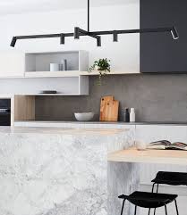 The Beacon Lighting Panorama 6 Light Pendant In Black With Adjustable Heads Modern Kitchen Lighting Kitchen Feature Lighting Modern Black Pendant Lights