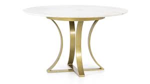 Damen 48 White Marble Top Dining Table Crate And Barrel Dining Table Marble Marble Top Dining Table White Marble Table