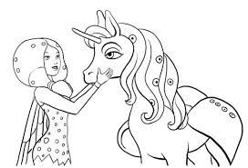Mia And Onchao Unicorn From Mia And Me Cartoon Coloring Sheet Unicorn Coloring Pages Coloring Pages Coloring Pictures