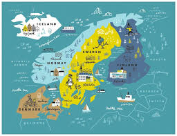 World map russia and finland fresh nordic pact norway denmark amazon.com: Destinations Tea Collection Illustrated Map Scandinavia Scandinavia Travel