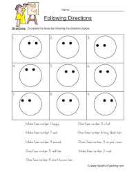 Smilies Follow Directions Worksheet Follow Directions Worksheet Following Directions Activities Listening And Following Directions