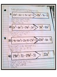 Adding And Subtracting Polynomials Puzzles Adding And Subtracting Polynomials Polynomials Teaching Algebra