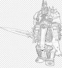 Are these bloodthirsty giants with a huge amount of weapons? World Of Warcraft Wrath Of The Lich King Sketch World Of Warcraft An Adult Coloring Book Drawing Lich King Pencil Monochrome Png Pngegg
