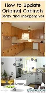 Upgrade kitchen cabinets not just on the outside but focus on some interior upgrades as well. How To Update Original Cabinets Easy And Inexpensive Kitchen Remodel Home Remodeling Home Diy