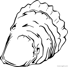 Simple Oyster Coloring Page Coloringall