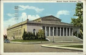 Street View Of Masonic Temple Muskogee Ok Postcard Masonic Temple Masonic Street View