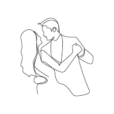 Here presented 54+ couple dancing drawing images for free to download, print or share. Elegant Romantic Couple In Love One Continuous Line Art Drawing Vector Illustration Minimalism Style Line Woman Love Png And Vector With Transparent Backgrou Line Art Drawings Wedding Drawing Outline Art