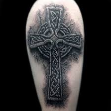 This tattoo is just stunning because of the vintage pen and pocket watch as well as the vibrant red colors. Pin On Celtic Crosses