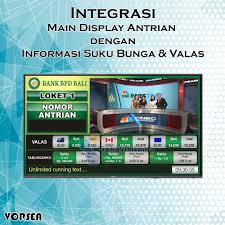 Sistem Antrian Vorsea Integrasi Informasi Suku Bunga Valas Display Papan Perbankan
