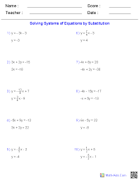 Algebra 1 Worksheets Systems Of Equations And Inequalities Worksheets Algebra Worksheets Systems Of Equations Equations