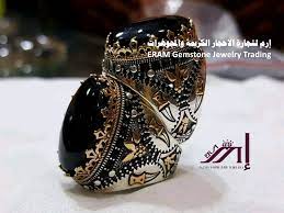 خواتم عقيق يمني اسود agate مميز طبيعي100 الموديل 2 للعرض gemstones cuff bracelets gemstone jewelry