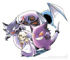 Indigo plateau(kanto) / ever grande city(hoenn) what is elite four? Hi Res Pokemon Art 1997 Elite 4 Agatha And Her Pokemon Team By Mato