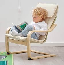 Amazon Com Ikea Poang Children S Armchair Birch Veneer Almas Natural Furniture Decor
