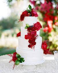 Red and white wedding cakes pictures. 34 White Wedding Cakes For Every Kind Of Celebration Martha Stewart