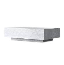 Beautiful cloud coffee table with a carrara marble top and base. Pieno Carrara Coffee Table White Rectangular The Grand Interior