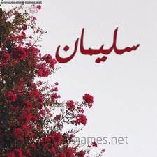 سليمان شكل 18 صوره الورد الأحمر للإسم بخط رقعة كتابة على الورد 2021