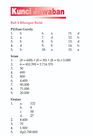 Karena a = 1 dan r = 2, dan n = 8, maka : Kumpulan Soal Matematika Soal Ulangan Harian Matematika Kelas 5 Sd Bab I Bilangan Bulat