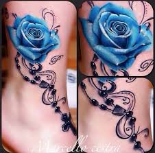 Blue Rose Flower Tattoo And Flower Image Blue Rose Tattoos Skull Rose Tattoos Cover Up Tattoos For Women