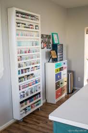 Some cubbies can be left open so you can see what is inside while others can be closed. Creative Thrifty Small Space Craft Room Organization Ideas The Happy Housie