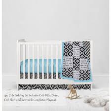 Black and coral axtec floral pattern. Aztec Style Bedding Target